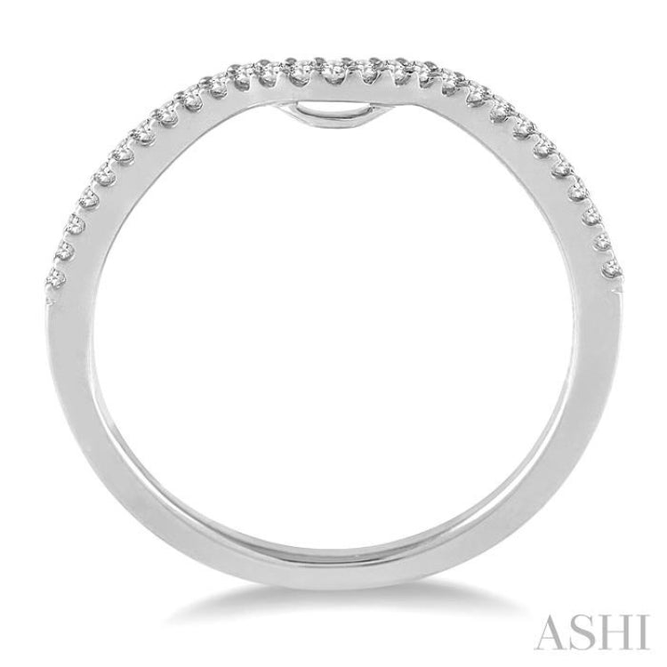 1/6 ctw Round Cut Diamond Wedding Band in 14K White Gold 1/6 ctw Round Cut Diamond Wedding Band in 14K White Gold