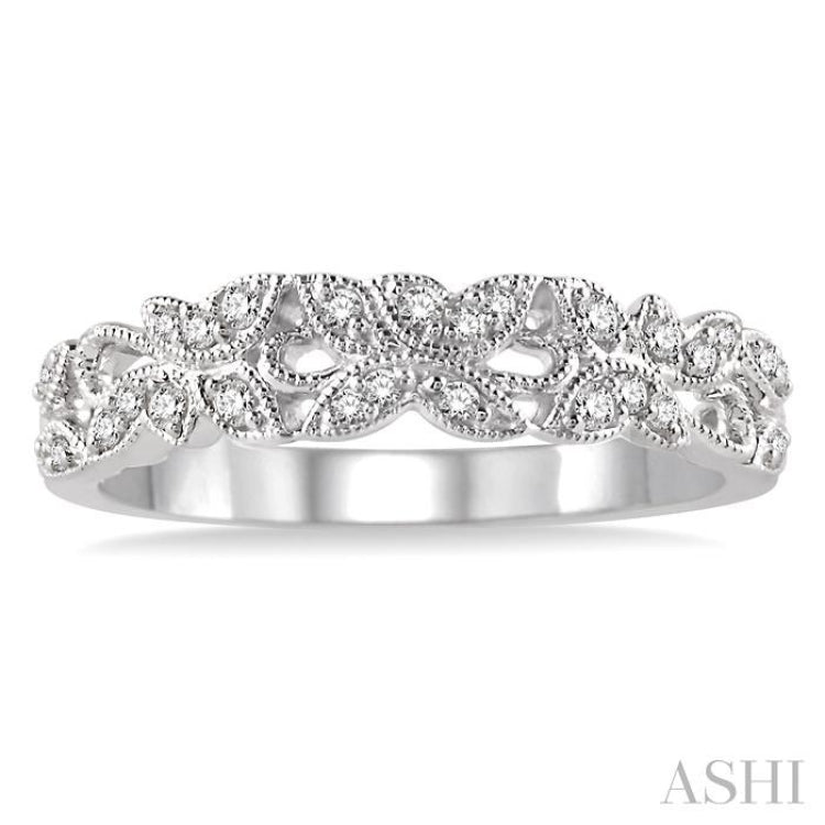 1/6 Ctw Round Cut Diamond Wedding Band in 14K White Gold 1/6 Ctw Round Cut Diamond Wedding Band in 14K White Gold
