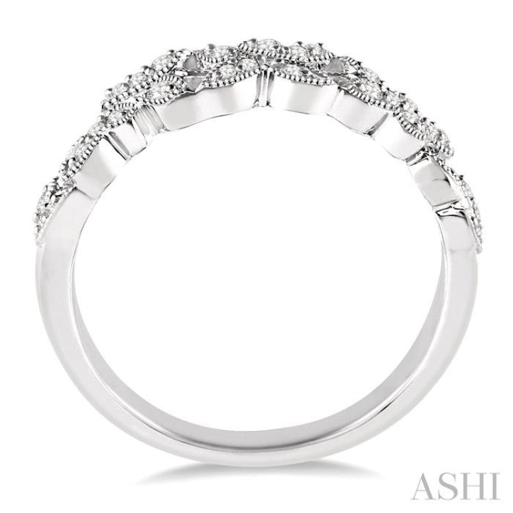 1/6 Ctw Round Cut Diamond Wedding Band in 14K White Gold 1/6 Ctw Round Cut Diamond Wedding Band in 14K White Gold