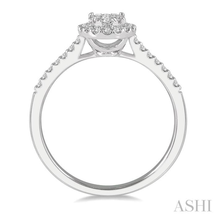 1/3 ctw Oval Shape Diamond Lovebright Ring in 14K White Gold 1/3 ctw Oval Shape Diamond Lovebright Ring in 14K White Gold