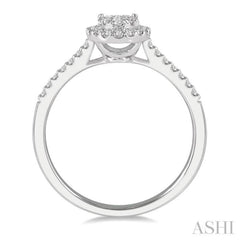 1/3 ctw Oval Shape Diamond Lovebright Ring in 14K White Gold 1/3 ctw Oval Shape Diamond Lovebright Ring in 14K White Gold