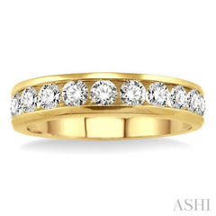 1/2 Ctw Round Cut Diamond Wedding Band in 14K Yellow Gold 1/2 Ctw Round Cut Diamond Wedding Band in 14K Yellow Gold