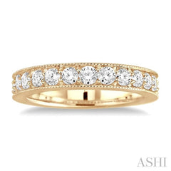 3/4 ctw Round Cut Diamond Wedding Band in 14K Yellow Gold 3/4 ctw Round Cut Diamond Wedding Band in 14K Yellow Gold