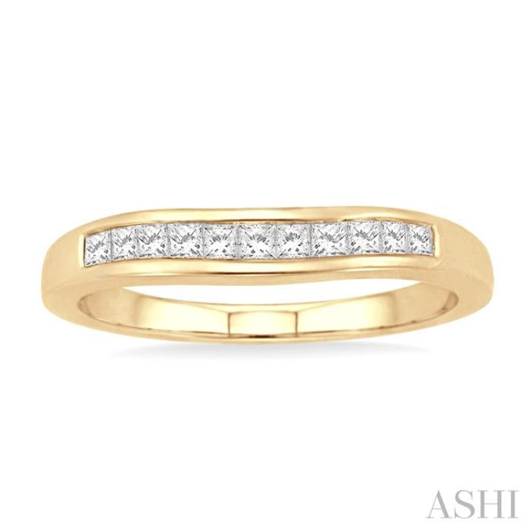 1/4 ctw Princess Cut Diamond Matching Wedding Band in 14K Yellow Gold 1/4 ctw Princess Cut Diamond Matching Wedding Band in 14K Yellow Gold
