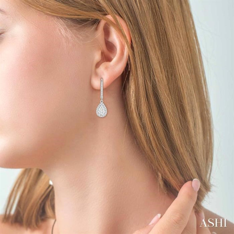 3/8 ctw Pear Shape Diamond Lovebright Earrings in 14K White Gold 3/8 ctw Pear Shape Diamond Lovebright Earrings in 14K White Gold