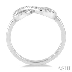 1/6 Ctw Round Cut Diamond Infinity Petite Ring in 10K White Gold 1/6 Ctw Round Cut Diamond Infinity Petite Ring in 10K White Gold