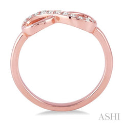 1/6 Ctw Round Cut Diamond Infinity Petite Ring in 14K Rose Gold 1/6 Ctw Round Cut Diamond Infinity Petite Ring in 14K Rose Gold