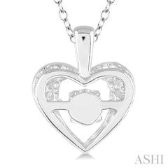 1/20 Ctw Heart Shape Diamond Emotion Pendant in Sterling Silver with Chain 1/20 Ctw Heart Shape Diamond Emotion Pendant in Sterling Silver with Chain