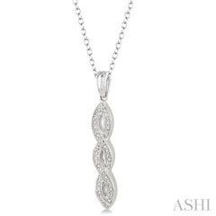 1/20 Ctw Round Cut Diamond Infinity Pendant in Sterling Silver with Chain 1/20 Ctw Round Cut Diamond Infinity Pendant in Sterling Silver with Chain