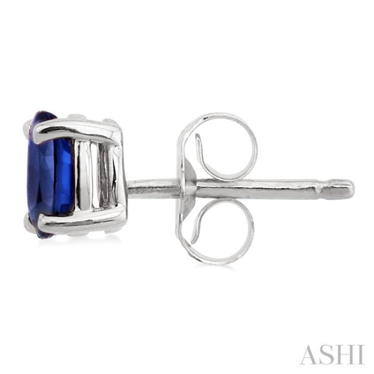 5x3 MM Oval Cut Sapphire Stud Earrings in 14K White Gold 5x3 MM Oval Cut Sapphire Stud Earrings in 14K White Gold