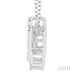 1/50 Ctw Round Cut Diamond Emotion Mom Pendant in Sterling Silver with Chain 1/50 Ctw Round Cut Diamond Emotion Mom Pendant in Sterling Silver with Chain