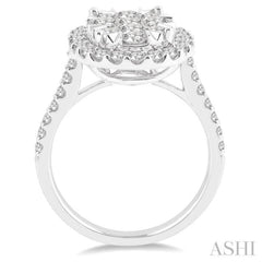 2 ctw Oval Shape Diamond Lovebright Ring in 14K White Gold 2 ctw Oval Shape Diamond Lovebright Ring in 14K White Gold