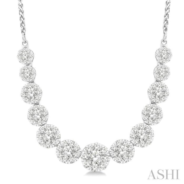 2 Ctw Round Cut Diamond Lovebright Necklace in 14K White Gold 2 Ctw Round Cut Diamond Lovebright Necklace in 14K White Gold
