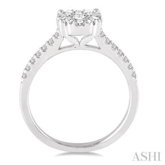 3/4 Ctw Round Cut Lovebright Diamond Ring in 14K White Gold 3/4 Ctw Round Cut Lovebright Diamond Ring in 14K White Gold
