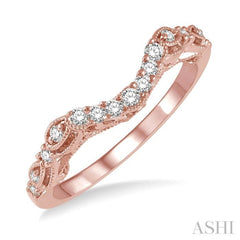 1/5 Ctw Round Cut Diamond Wedding Band in 14K Rose Gold 1/5 Ctw Round Cut Diamond Wedding Band in 14K Rose Gold