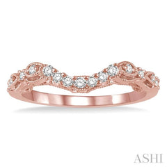 1/5 Ctw Round Cut Diamond Wedding Band in 14K Rose Gold 1/5 Ctw Round Cut Diamond Wedding Band in 14K Rose Gold