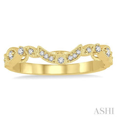 1/6 ctw Round Cut Diamond Wedding Band in 14K Yellow Gold 1/6 ctw Round Cut Diamond Wedding Band in 14K Yellow Gold