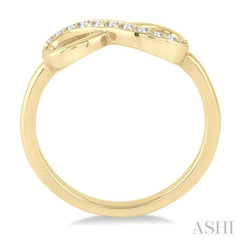 1/6 Ctw Round Cut Diamond Infinity Petite Ring in 14K Yellow Gold 1/6 Ctw Round Cut Diamond Infinity Petite Ring in 14K Yellow Gold