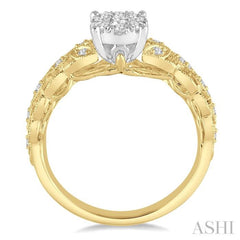 1/3 ctw Round Cut Diamond Lovebright Engagement Ring in 14K Yellow and White Gold 1/3 ctw Round Cut Diamond Lovebright Engagement Ring in 14K Yellow and White Gold