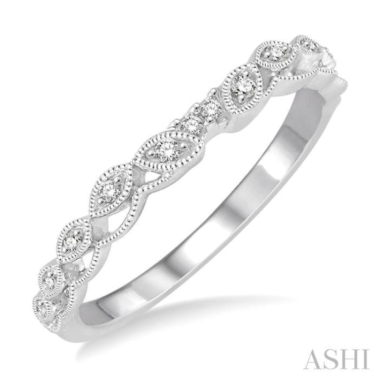 1/20 ctw Round Cut Diamond Wedding Band in 14K White Gold 1/20 ctw Round Cut Diamond Wedding Band in 14K White Gold