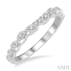 1/20 ctw Round Cut Diamond Wedding Band in 14K White Gold 1/20 ctw Round Cut Diamond Wedding Band in 14K White Gold
