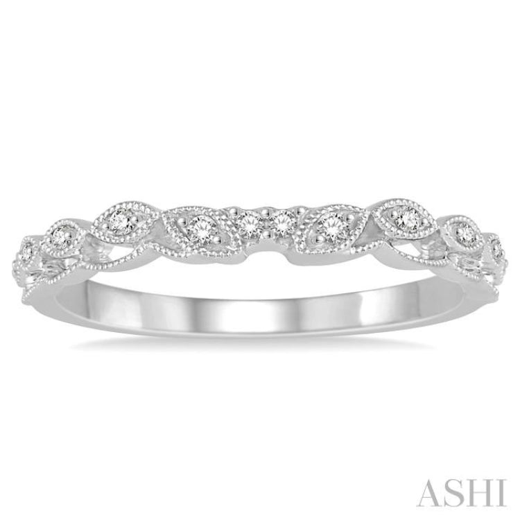 1/20 ctw Round Cut Diamond Wedding Band in 14K White Gold 1/20 ctw Round Cut Diamond Wedding Band in 14K White Gold
