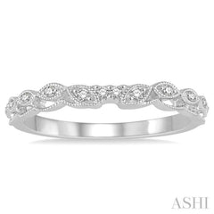 1/20 ctw Round Cut Diamond Wedding Band in 14K White Gold 1/20 ctw Round Cut Diamond Wedding Band in 14K White Gold