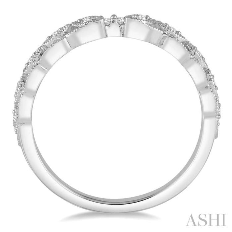 1/20 ctw Round Cut Diamond Wedding Band in 14K White Gold 1/20 ctw Round Cut Diamond Wedding Band in 14K White Gold