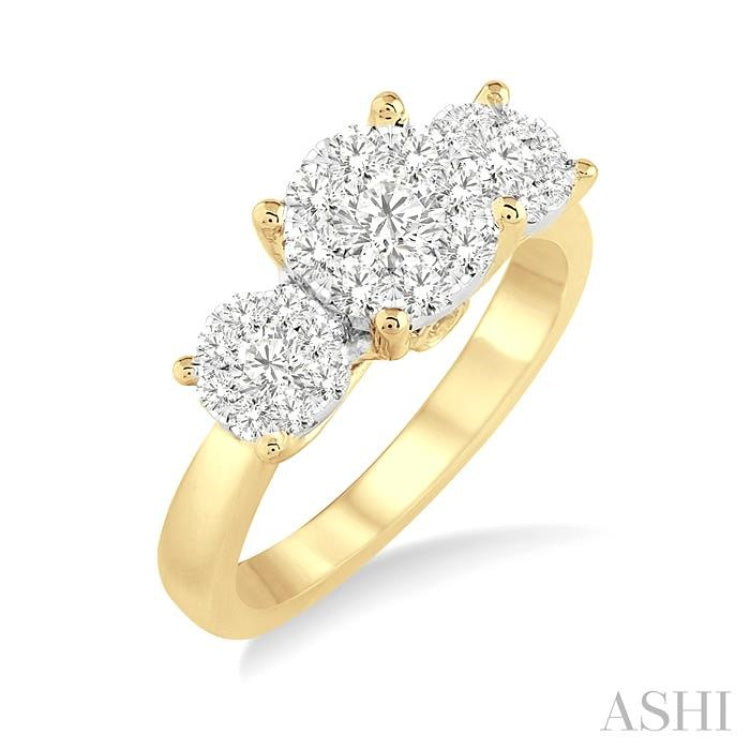 3/4 ctw Lovebright Round Cut Diamond Ring in 14K Yellow and White Gold 3/4 ctw Lovebright Round Cut Diamond Ring in 14K Yellow and White Gold