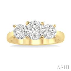 3/4 ctw Lovebright Round Cut Diamond Ring in 14K Yellow and White Gold 3/4 ctw Lovebright Round Cut Diamond Ring in 14K Yellow and White Gold