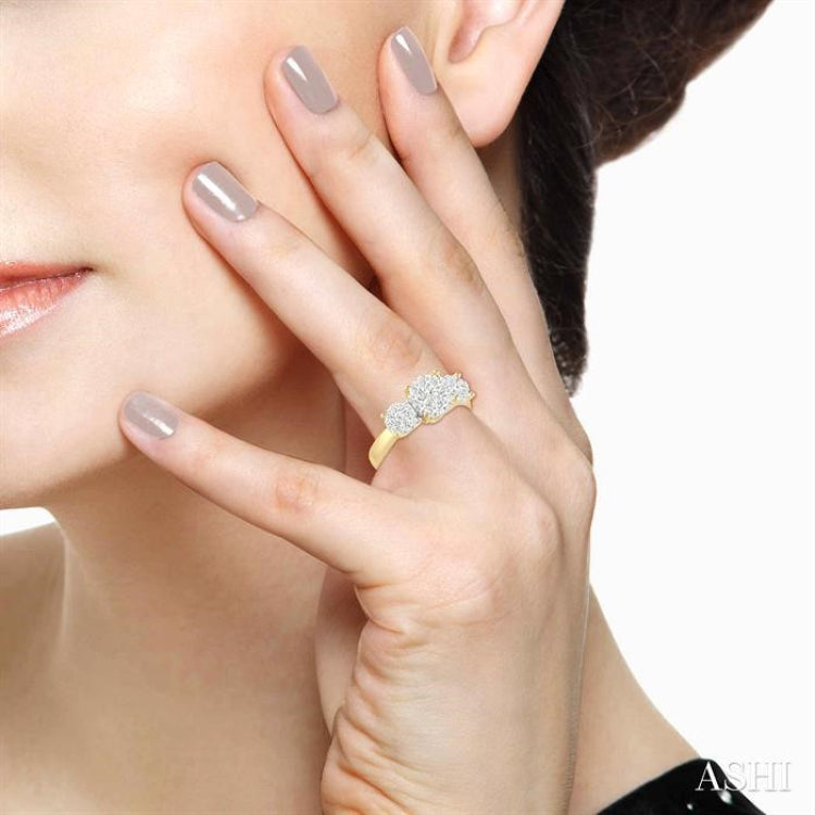 3/4 ctw Lovebright Round Cut Diamond Ring in 14K Yellow and White Gold 3/4 ctw Lovebright Round Cut Diamond Ring in 14K Yellow and White Gold