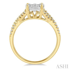 5/8 Ctw Lovebright Round Cut Diamond Engagement Ring in 14K Yellow and White Gold 5/8 Ctw Lovebright Round Cut Diamond Engagement Ring in 14K Yellow and White Gold