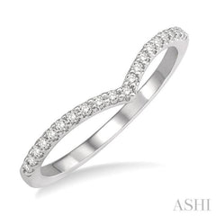 1/6 Ctw Curve V-Drop Round Cut Diamond Ladies Ring in 14K White Gold 1/6 Ctw Curve V-Drop Round Cut Diamond Ladies Ring in 14K White Gold