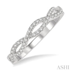 1/5 Ctw Entwined Round Cut Diamond Fashion Ring in 14K White Gold 1/5 Ctw Entwined Round Cut Diamond Fashion Ring in 14K White Gold