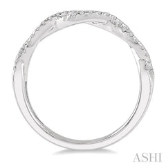 1/5 Ctw Entwined Round Cut Diamond Fashion Ring in 14K White Gold 1/5 Ctw Entwined Round Cut Diamond Fashion Ring in 14K White Gold