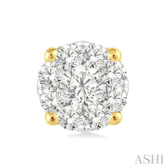 1/6 Ctw Lovebright Round Cut Diamond Stud Earrings in 14K Yellow Gold 1/6 Ctw Lovebright Round Cut Diamond Stud Earrings in 14K Yellow Gold