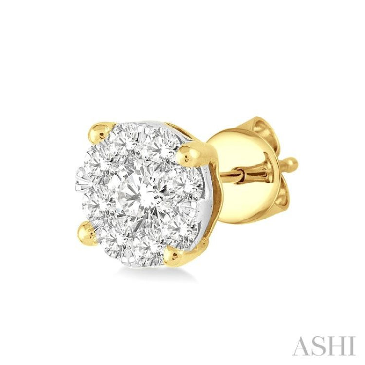 1/6 Ctw Lovebright Round Cut Diamond Stud Earrings in 14K Yellow Gold 1/6 Ctw Lovebright Round Cut Diamond Stud Earrings in 14K Yellow Gold