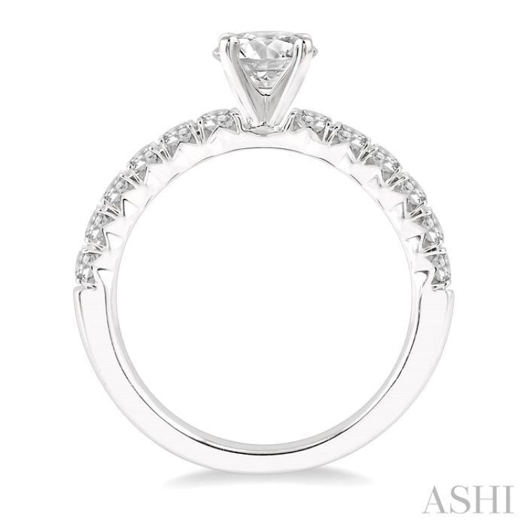 1/2 Ctw Endless Embrace Round Cut Diamond Ladies Engagement Ring with 1/4 Ct Round Cut Center Stone in 14K White Gold 1/2 Ctw Endless Embrace Round Cut Diamond Ladies Engagement Ring with 1/4 Ct Round Cut Center Stone in 14K White Gold