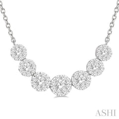 3/4 Ctw Round Cut Diamond Lovebright Necklace in 14K White Gold 3/4 Ctw Round Cut Diamond Lovebright Necklace in 14K White Gold