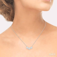 1/2 Ctw 3-Stone Lovebright Round Cut Diamond Necklace in 14K White Gold 1/2 Ctw 3-Stone Lovebright Round Cut Diamond Necklace in 14K White Gold
