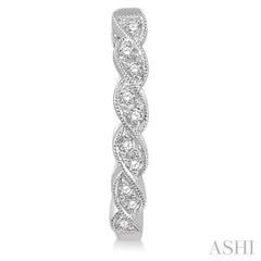 1/6 Ctw Braided Pattern Round Cut Diamond Hoop Earrings in 10K White Gold 1/6 Ctw Braided Pattern Round Cut Diamond Hoop Earrings in 10K White Gold