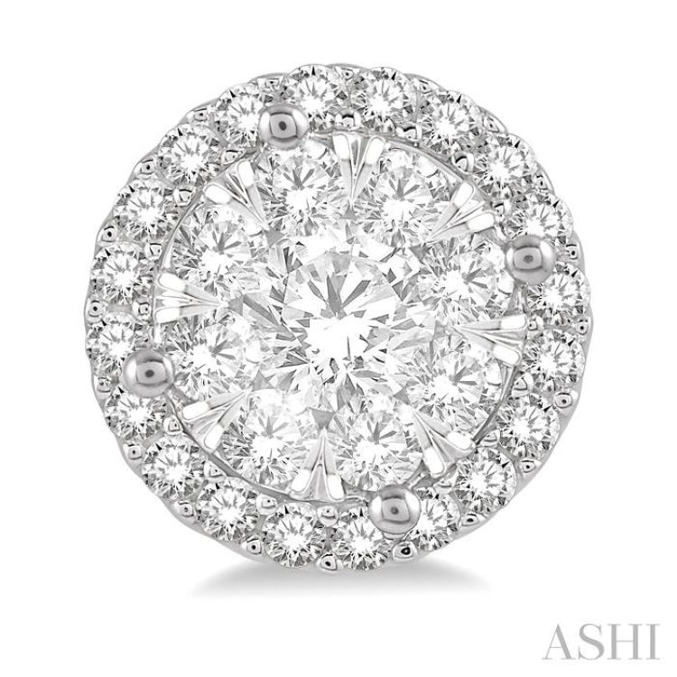 1 Ctw Lovebright Round Cut Diamond Stud Earrings in 14K White Gold 1 Ctw Lovebright Round Cut Diamond Stud Earrings in 14K White Gold