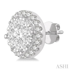 1 Ctw Lovebright Round Cut Diamond Stud Earrings in 14K White Gold 1 Ctw Lovebright Round Cut Diamond Stud Earrings in 14K White Gold