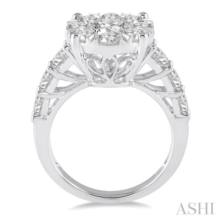 2 Ctw Round Diamond Lovebright Ring in 14K White Gold 2 Ctw Round Diamond Lovebright Ring in 14K White Gold