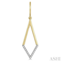 1/6 ctw Geometric Shape Round Cut Diamond Earring in 10K Yellow Gold 1/6 ctw Geometric Shape Round Cut Diamond Earring in 10K Yellow Gold