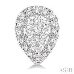 1/2 Ctw Pear Shape Lovebright Diamond Stud Earrings in 14K White Gold 1/2 Ctw Pear Shape Lovebright Diamond Stud Earrings in 14K White Gold