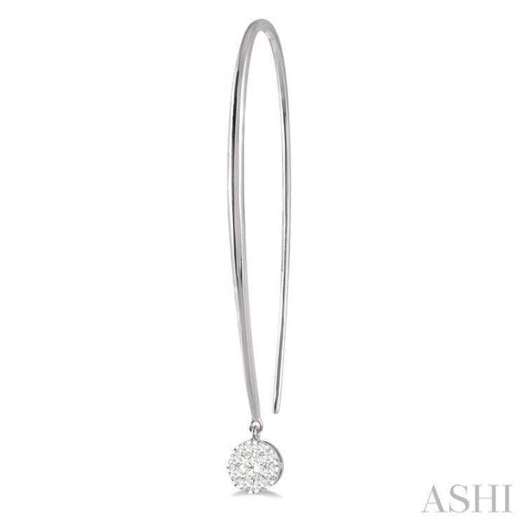 1/3 Ctw Round Dangler Lovebright Diamond Earring in 14K White Gold 1/3 Ctw Round Dangler Lovebright Diamond Earring in 14K White Gold