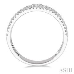 3/8 Ctw Three Row Layered Round Diamond Fashion Ring in 14K White Gold 3/8 Ctw Three Row Layered Round Diamond Fashion Ring in 14K White Gold