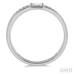 1/5 Ctw Double Row Baguette and Round Diamond Fashion Ring in 14K White Gold 1/5 Ctw Double Row Baguette and Round Diamond Fashion Ring in 14K White Gold
