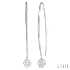 1/2 Ctw Round Dangler Lovebright Diamond Earring in 14K White Gold 1/2 Ctw Round Dangler Lovebright Diamond Earring in 14K White Gold